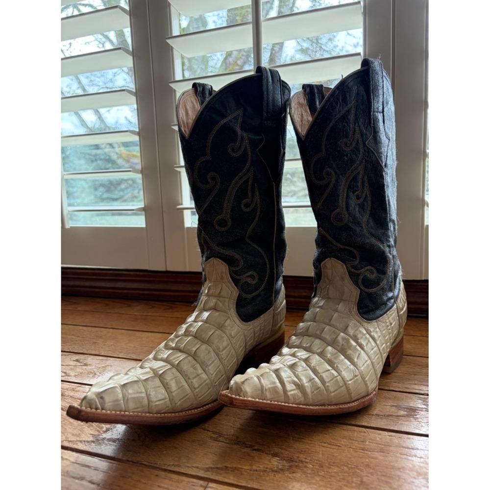 Los Altos‎ Genuine Leather Western Boots White Bone 8.5EE 990104